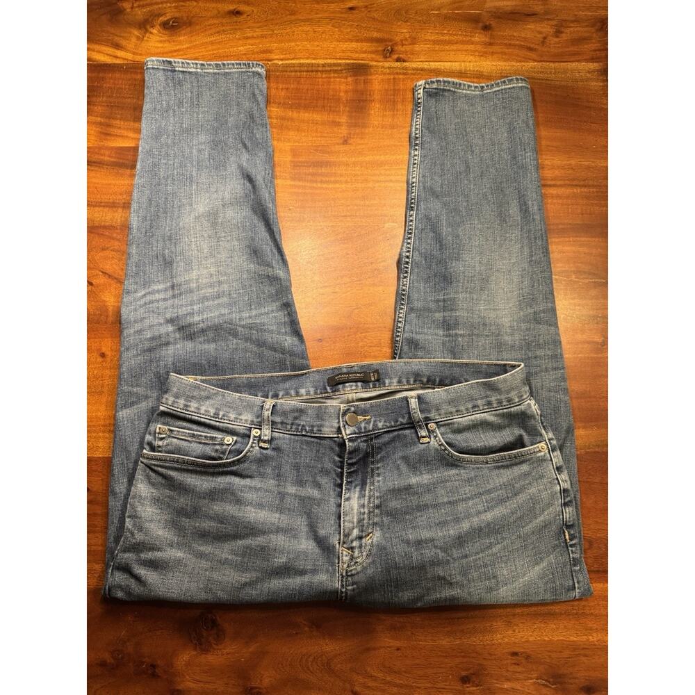Banana Republic Athletic Tapered Fit Mens Stretch Jeans Sz 36 x 30